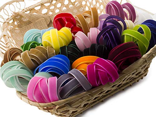 Summer-Ray.com Summer-Ray 50 Yards (2 Yards x 25 Colors) 3/8 "" 10mm Velvet Ribbon Value Pack - Image 2